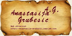 Anastasija Grubešić vizit kartica